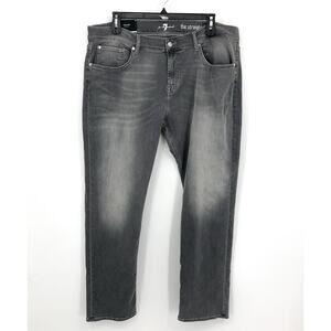 7 FOR ALL MANKIND Men's Comfort Luxe Classic The Straight Jeans 40x33 Grey NWT